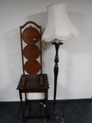 An Edwardian standard lamp,
