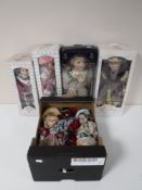 A collection of porcelain dolls by Stewart Ross,