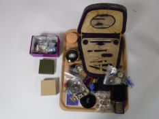 A large collection of costume jewellery, earrings, brooches,