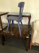 A mid 20th century multi wood low table,