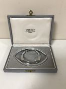 A Hermes magnifying glass mounted in white metal,