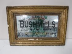 An advertising mirror - Bush Mills Irish Whiskey ,