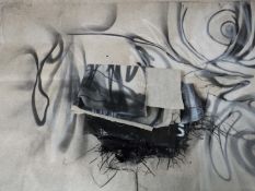 A collection of street art work by John Wood painted on synthetic canvas sheets (Q)