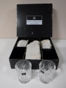 A boxed Royal Doulton crystal decanter and goblet