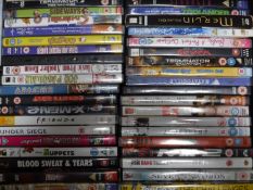 Approximately 500 DVDs