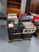 A pallet of LP records to include Elvis Presley,