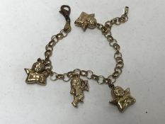 A silver-gilt 'Angel' bracelet