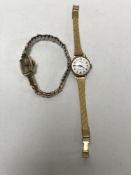 Two lady's 9ct gold watches