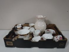 A box of Edwardian tea china, Windsor tea china,