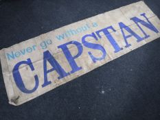 A canvas advertising sign,