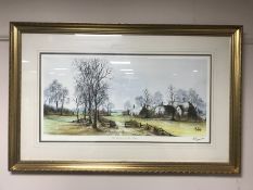 After Ron Folland - The Farm Land, reproduction in colours, signed in pencil,