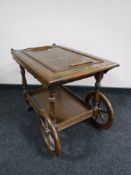 An oak traditional style trolley