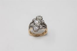 A fine 18ct gold diamond ring,