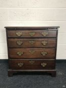 A George III mahogany gentleman's chest of drawers, of neat proportions,