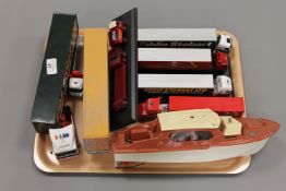 A collection of die-cast vehicles - Commercial wagons and trucks etc.