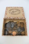 A collection of copper coins, largely 18th and 19th century - 1797 penny etc.