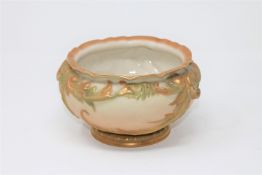 A Royal Worcester gilded blush ivory bowl, height 10 cm.