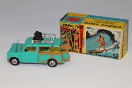 A Corgi Toys die cast vehicle - Surfing with the B.M.C. Mini-Countryman, 485, boxed.
