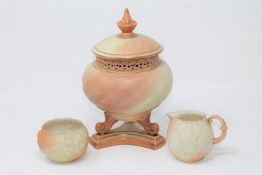 A Locke & Company, Worcester pot pourri vase with lid, height 24 cm,