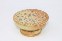 A Royal Worcester gilded pot pourri bowl with lid, height 9 cm.