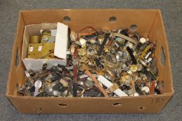 A vast collection of wrist watches, wrist watch parts and straps, together with a Tameside No.