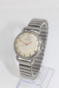 A Gents stainless steel Jaeger LeCoultre automatic centre seconds wristwatch with power reserve
