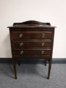 A mahogany three drawer music chest, width 53cm.
