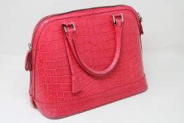 An Aspinal of London fine leather hand bag - Pink.