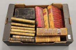 A good collection of 19th century leather bound books to include The history of quadrupeds,