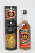 Dufftown Glenlivet - Pure Malt, 8 years old from the house of Bell's, 1l, in presentation tube.