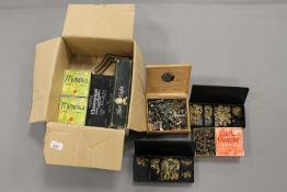 A large collection of metal military figures, military vehicles, etc.