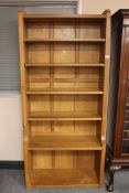 A Robert 'Mouseman' Thompson of Kilburn 6ft oak open bookcase,