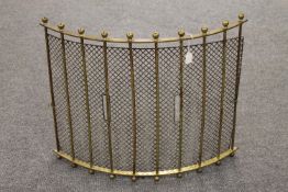 A 19th century brass fireguard.