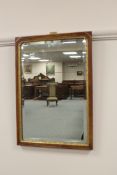 A 19th century walnut and parcel gilt mirror, height 49cm.