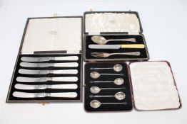 A set of six silver coffee spoons, Sheffield 1932,