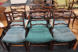 A set of six George III style dining chairs.