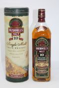 Bushmills - Single Malt, aged 10 years, 1l, in presentation tube.