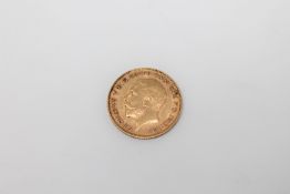 A gold half sovereign 1913