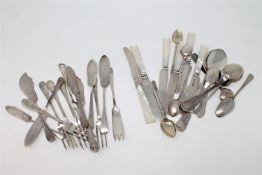 A quantity of silver and EPNS cutlery (Qty)