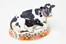 A Royal Crown Derby Friesian Cow 