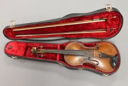 A nineteenth century violin, bearing paper label within 'Carlo Giuseppe Testore',
