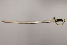 A German brass-hilted sabre.