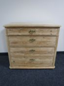 A 19th century pine four drawer chest, width 94cm.