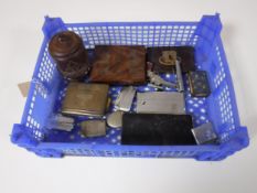 A collection of smoking related items, novelty pistol, cigarette cases,