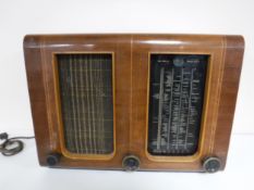 A mid 20th century walnut cased Blaupunkt valve radio