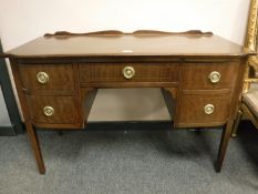 An Edwardian inlaid mahogany dressing table,