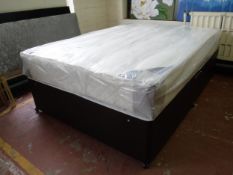 A Rome 4'6 mattress with storage divan base (new)
