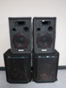 A pair of Peavey HISYS 1 speakers together with a pair of Pro endurance speakers