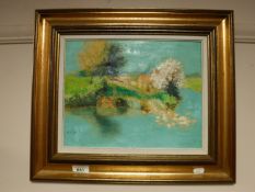 Jacques Eitel, French impressionist study, oil on board,