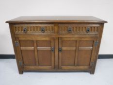 An oak double door sideboard